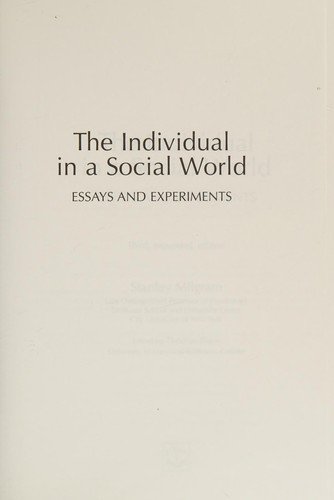 Individual in a Social World