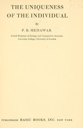 The uniqueness of the individual