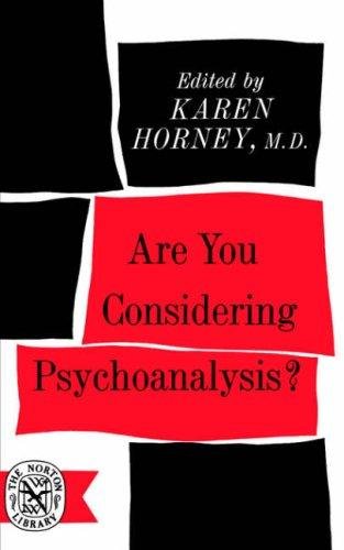 Are you considering psychoanalysis?