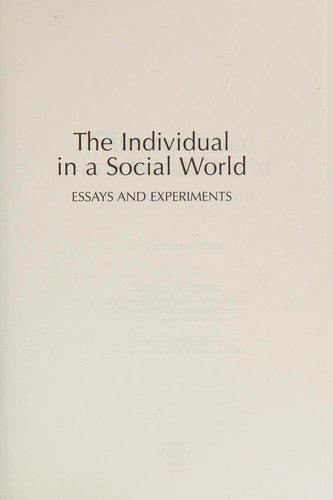 Individual in a Social World